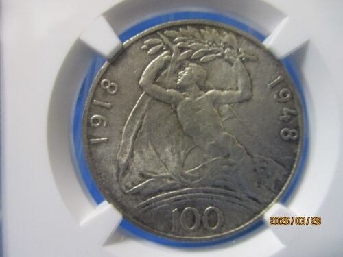 イギリス領バミューダ諸島 1クラウン銀貨☆1964年／未使用／エリザベス