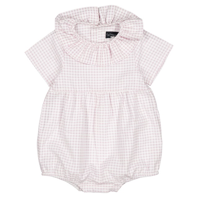 【Maison Marelle/予約4/12〆切】Romper DUPLEIX- pink gingham