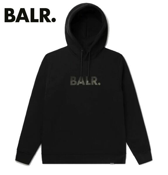 メンズ BALR. ボーラー ロゴ パーカー ブラック