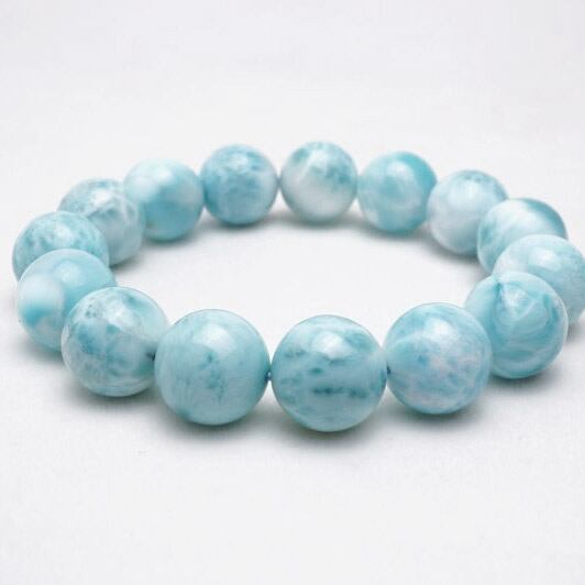 ラリマー ブレスレット ラリマール ヒーリング効果 14mm 一点物 199-1