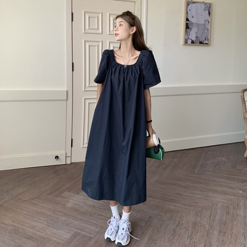 スリーブドレス サマースタイルルーズロングスカート 夏物 試着室52937643261