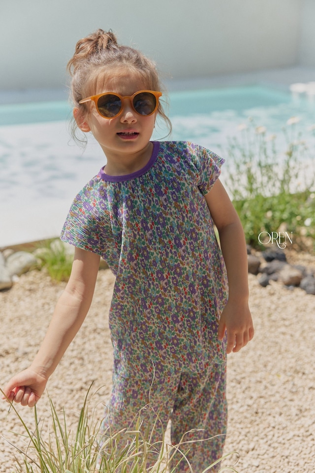 【6/11〆予約】<OREN> Rosy pleats two-piece set