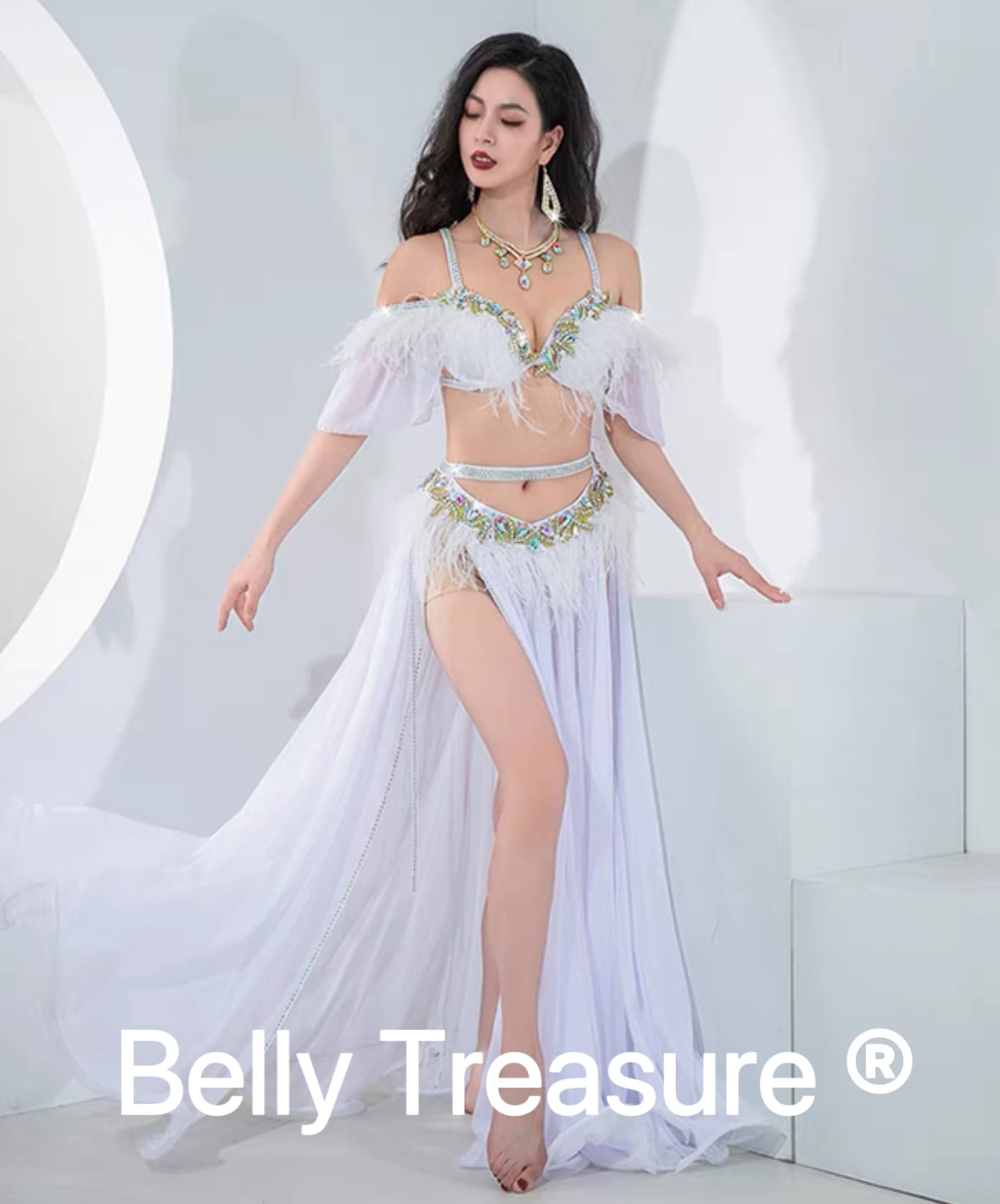 衣装 ベリーダンス ベリーダンス衣装 ホワイト Belly 白の通販