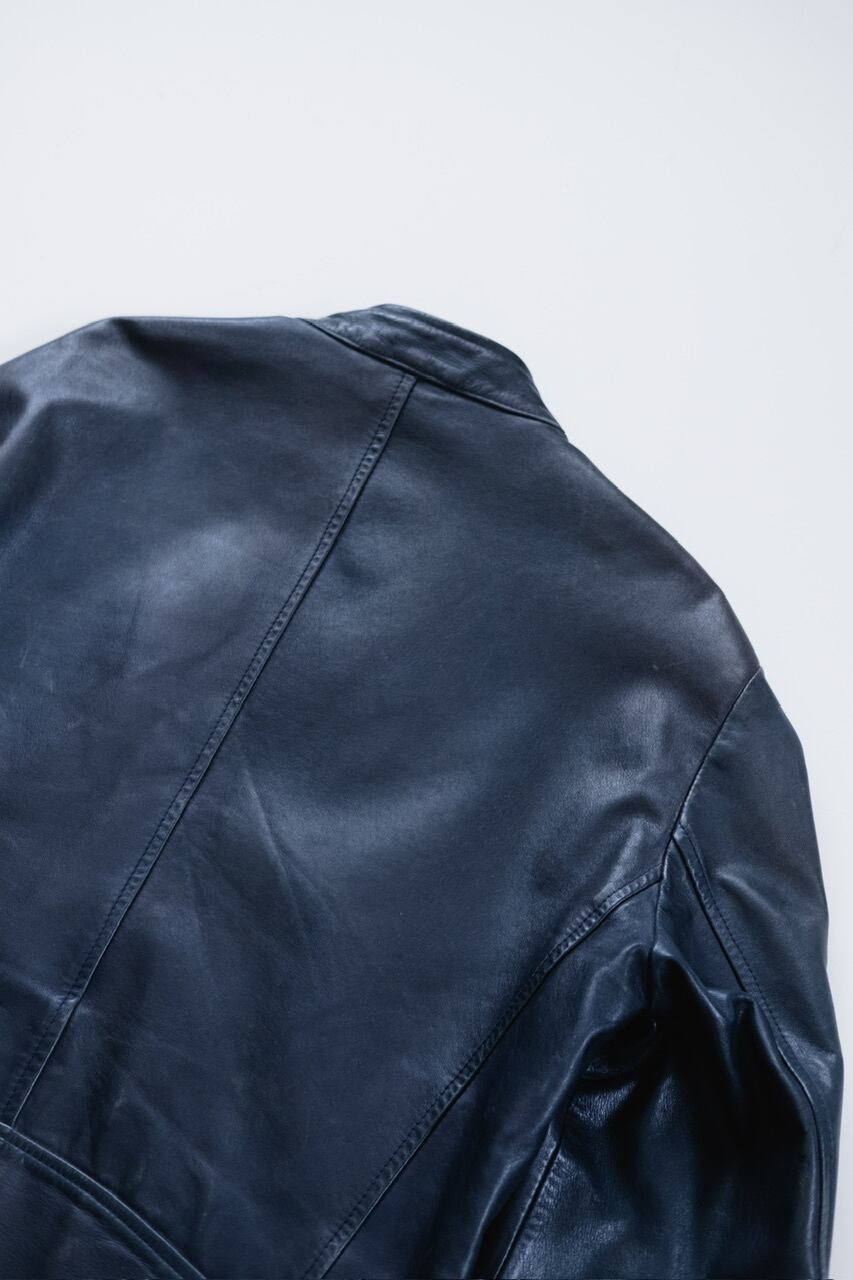 専用maison martin margielaレザージャケット 11AW] “Maison Martin Margiela” 5-Zip Equine Leather Jacket