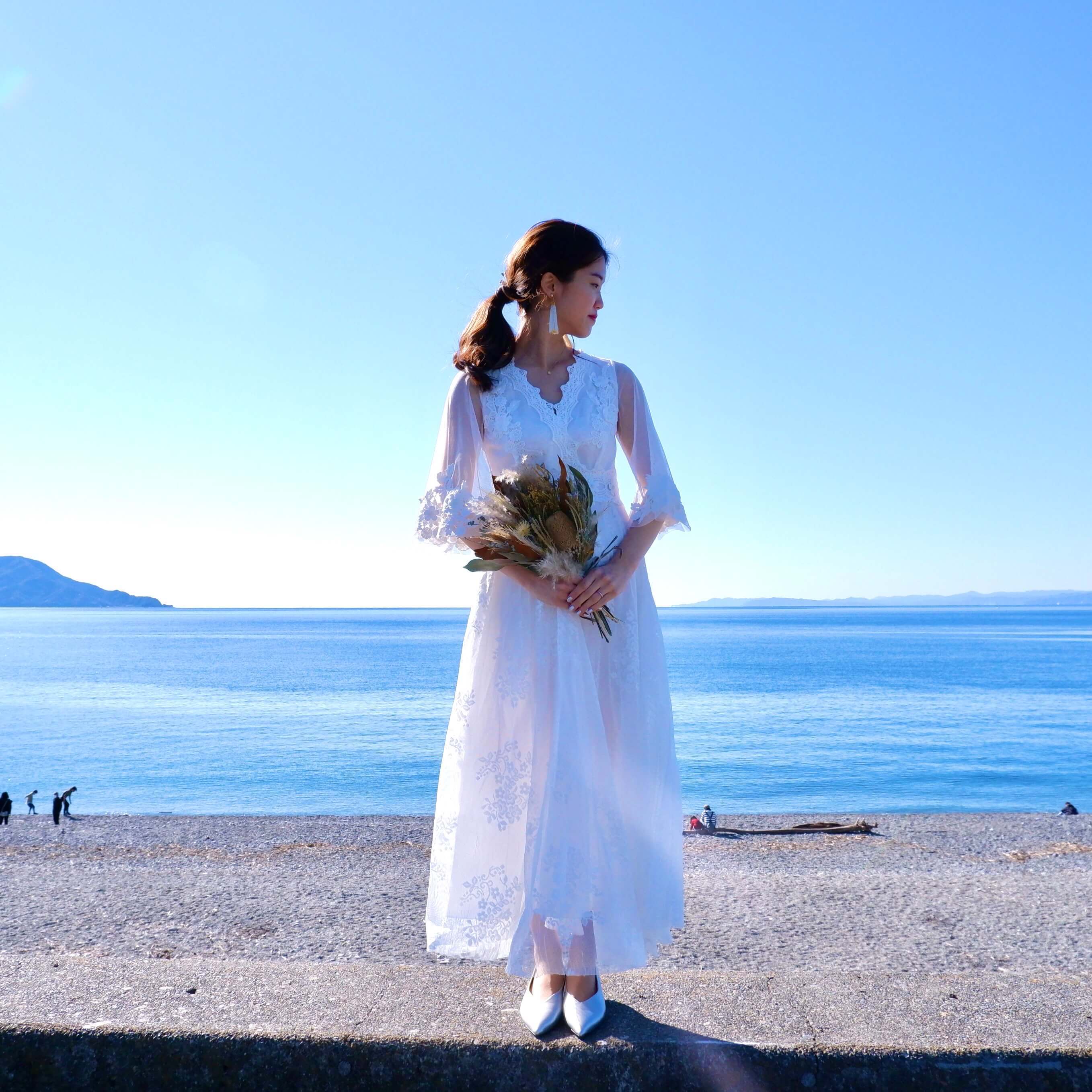 タッセルピアス イヤリング |ホワイト ゴールド (BC-E30