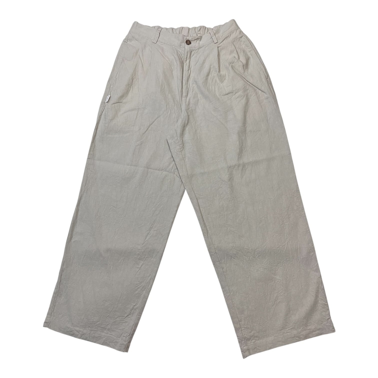 SQUEEZED DESIGN】TWO TUCK LINEN PANTS (BEIGE)〈国内送料無料〉 | STORY