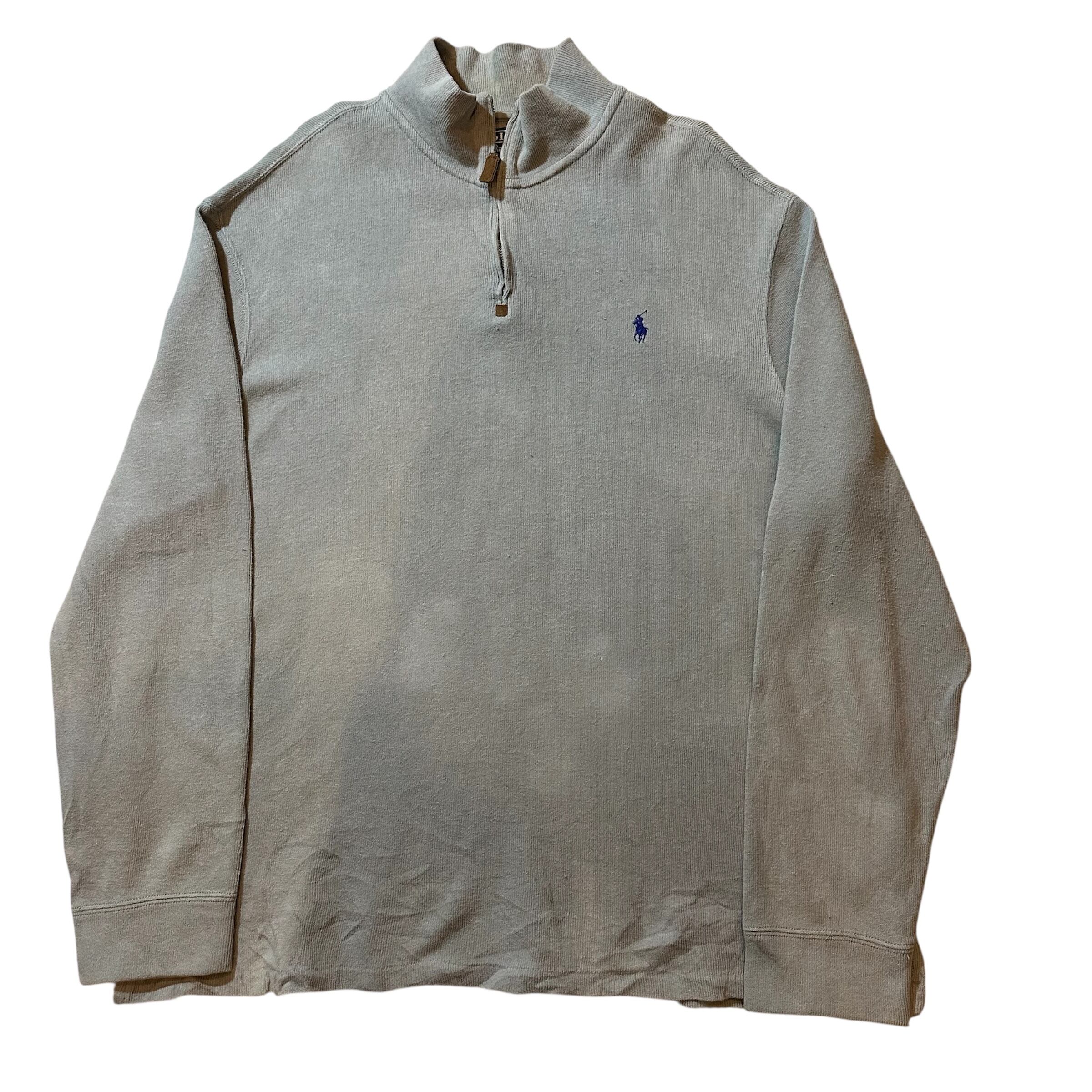 POLO RALPH LAUREN＊90s＊ハーフジップ＊コットンニット＊XL 90s Polo 