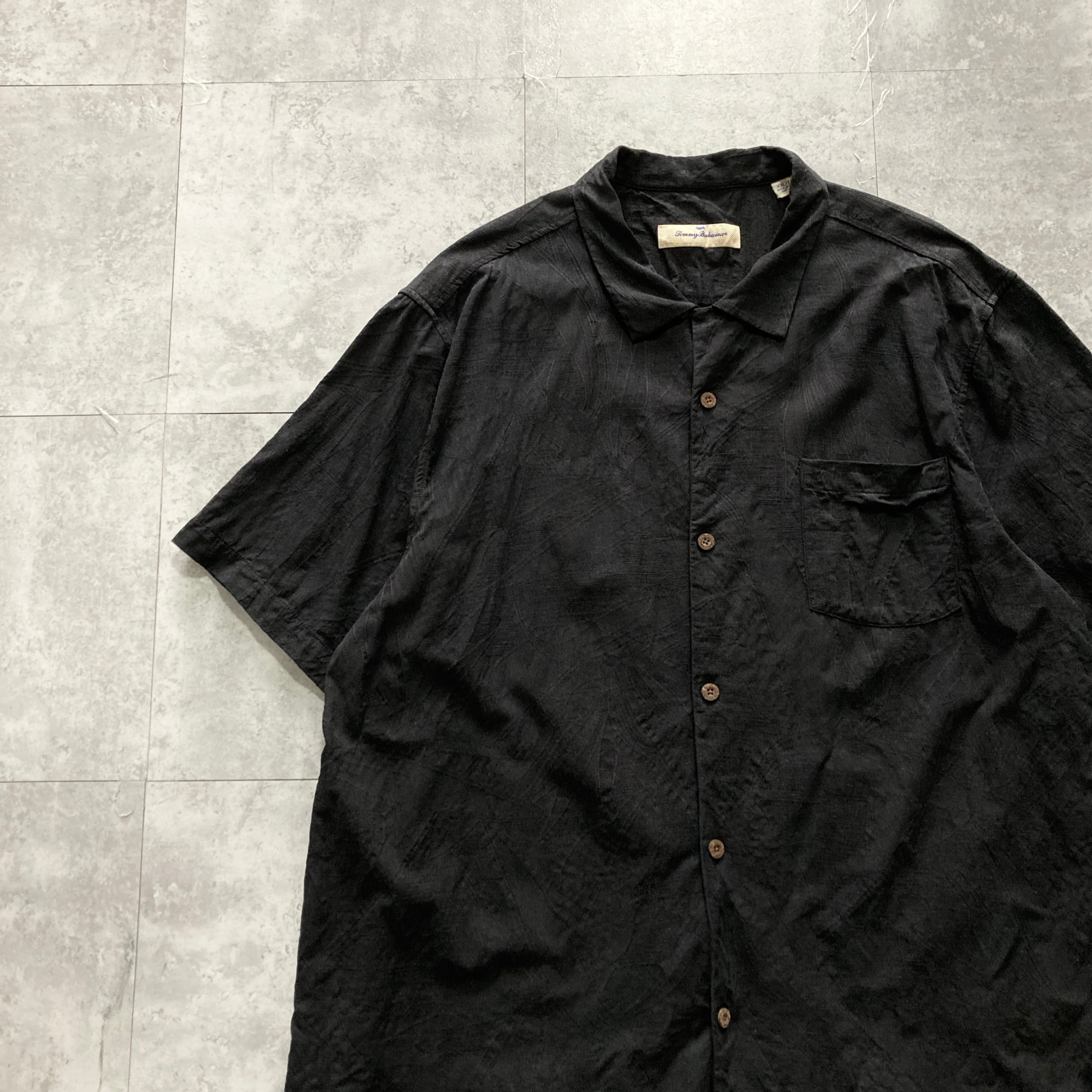 Size.M】Tommy Bahama トミーバハマ シルク100% 総柄 開襟シャツ
