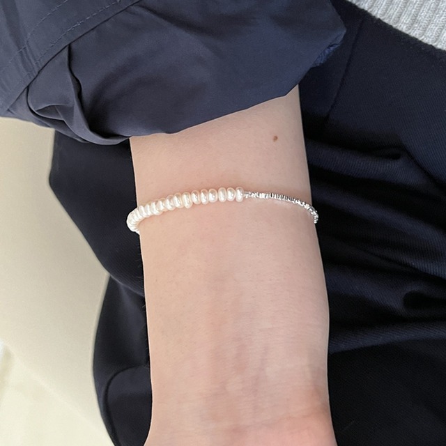 HANA大人っぽいシルバーパープルブレスレット