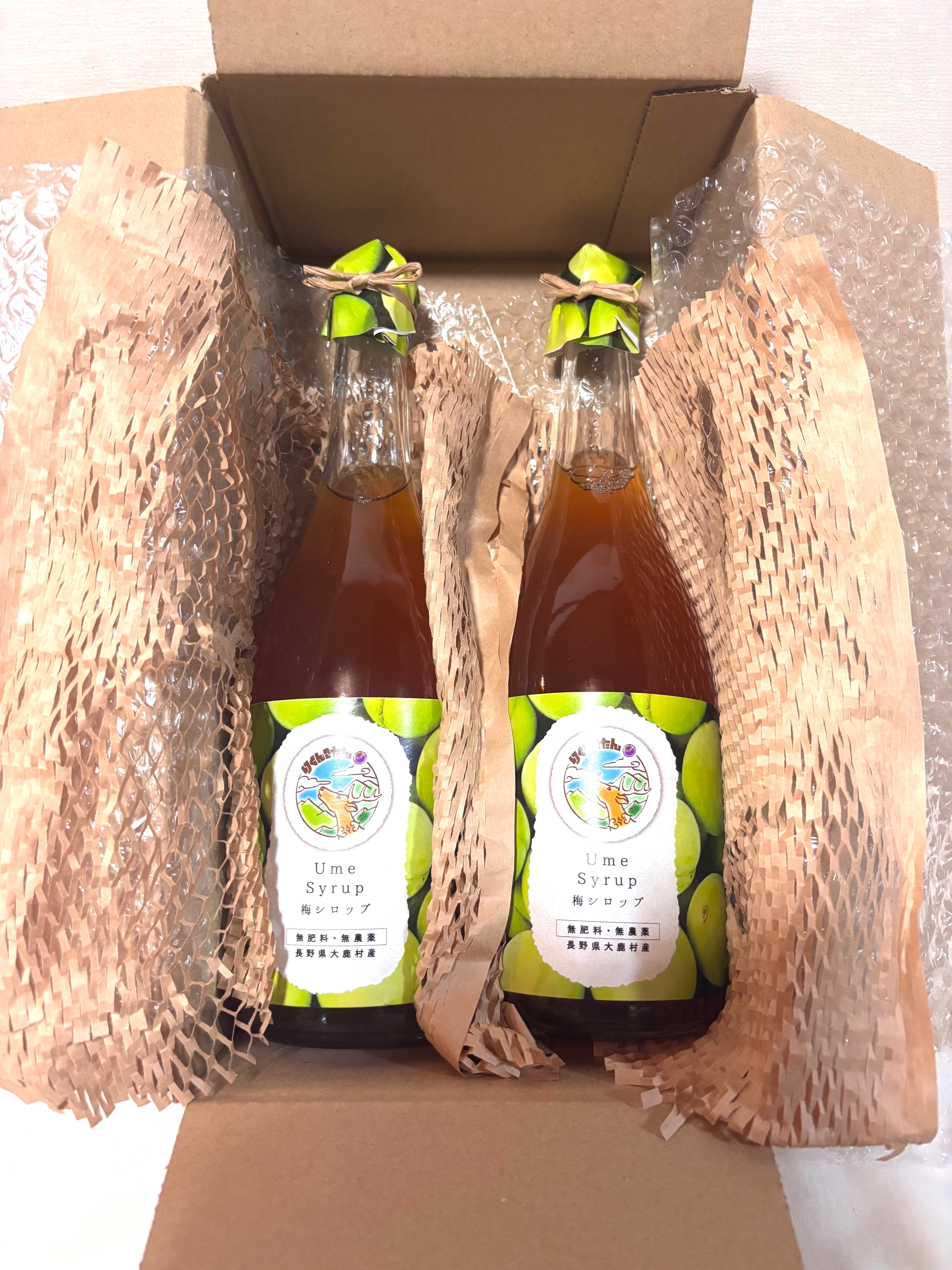 梅シロップ自然栽培9年無肥料.無農薬 720ml×2 | りくんこたん自然農園