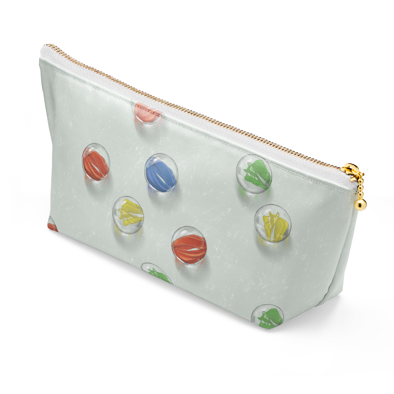 ビー玉のイラストのポーチ 絵描きのraddieyのお店