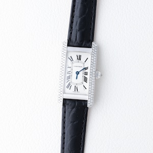 カルティエ タンク アメリカン SM WG 純正ダイヤモンド