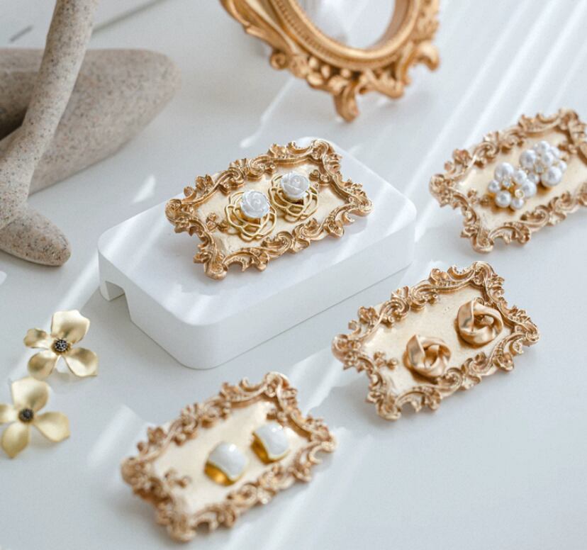 【合計5999円以上で購入可能】5set accessory display gold plate 5個セットピアス ディスプレイゴールドプレート