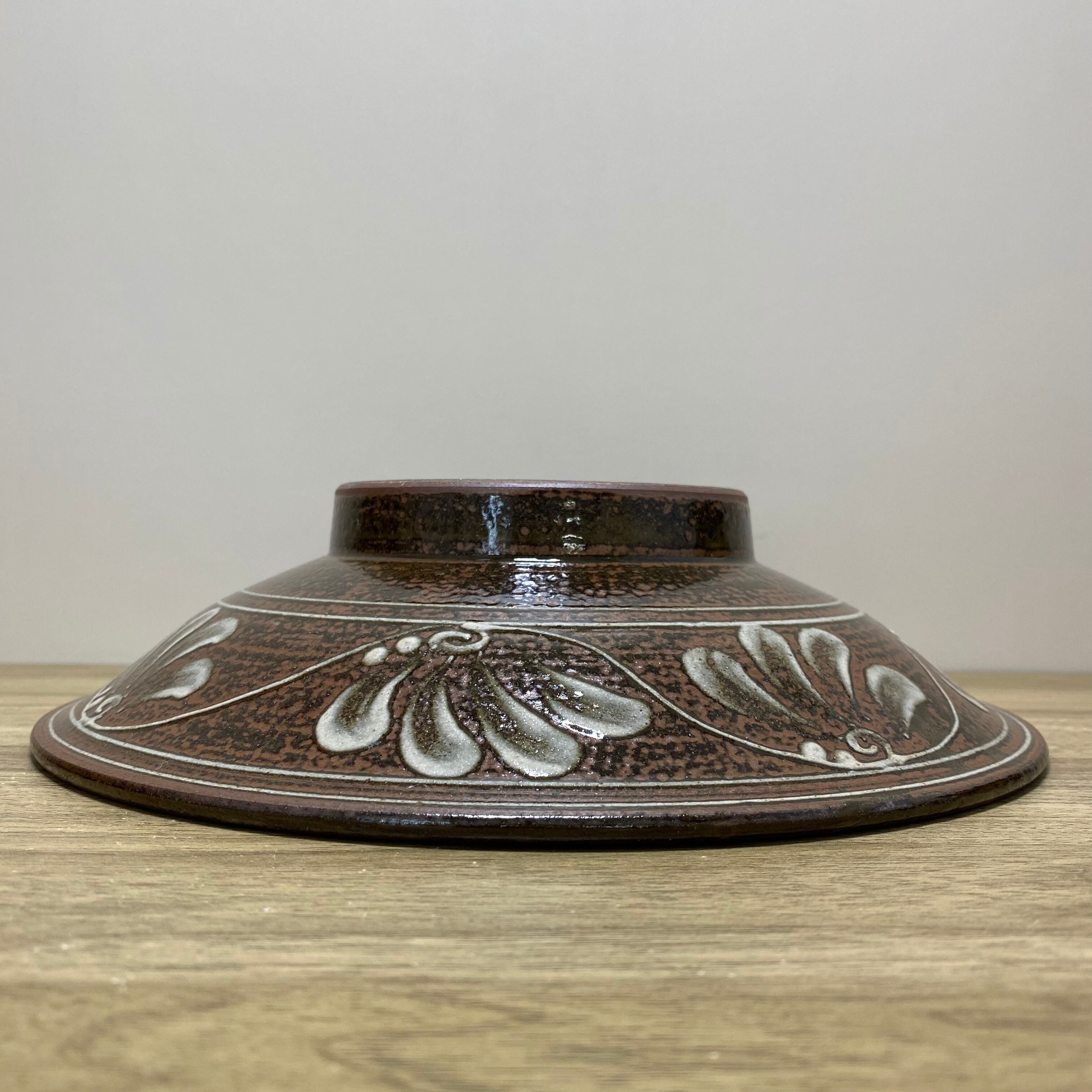 お皿　骨董品　鉢　陶芸品　芸品　工芸品　直径22.5センチ　高さ8センチ 8寸皿重ね焼き イッチン | 陶芸工房ふじ