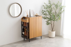 【幅70cm】Xue ラック付きキャビネット