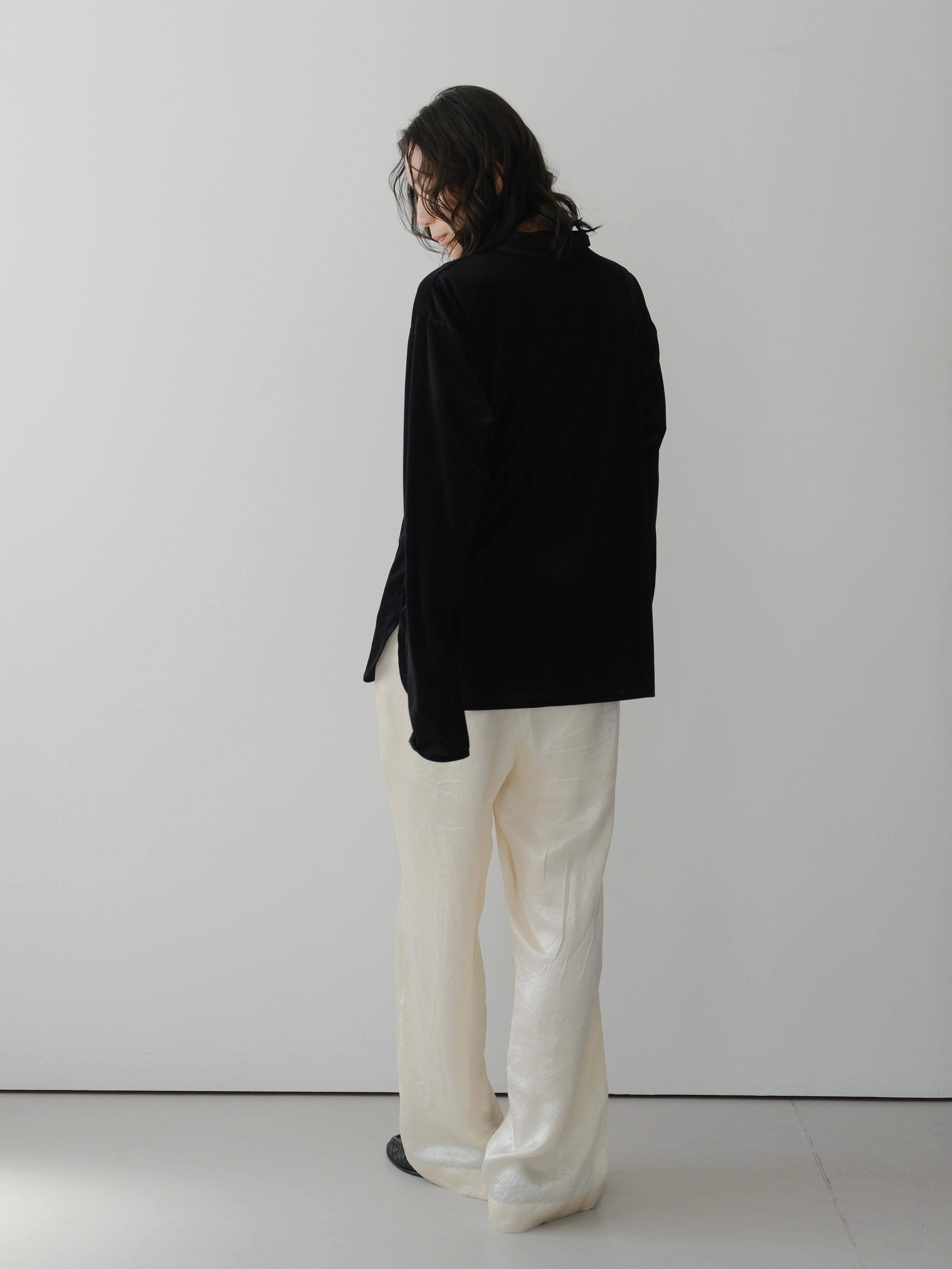 wrinkle satin pants - made in Japan - | aéré