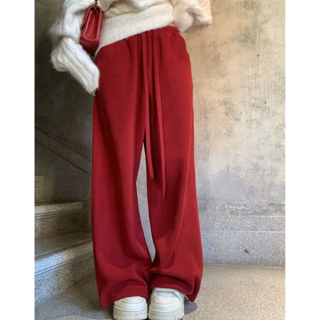 フリースワイドイージーパンツ［S-L］