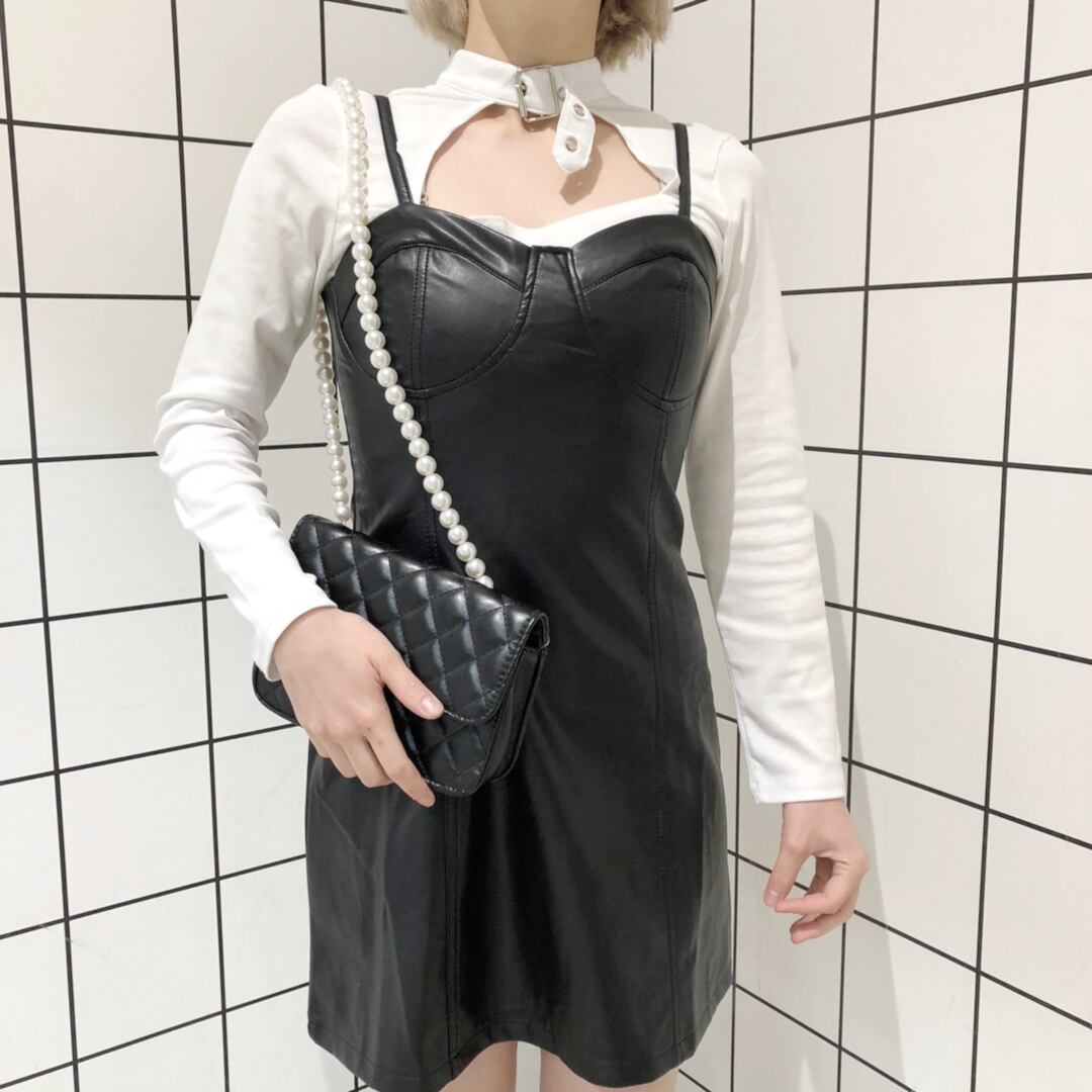 Popteen1月号掲載 レザーキャミワンピ Volcan Aphrodite