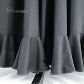 【美品 日本製 フラメンコ衣装】ブラック Chacott チャコット ファルダ スカート 黒 無地 シンプル ロング ボランテ フリル