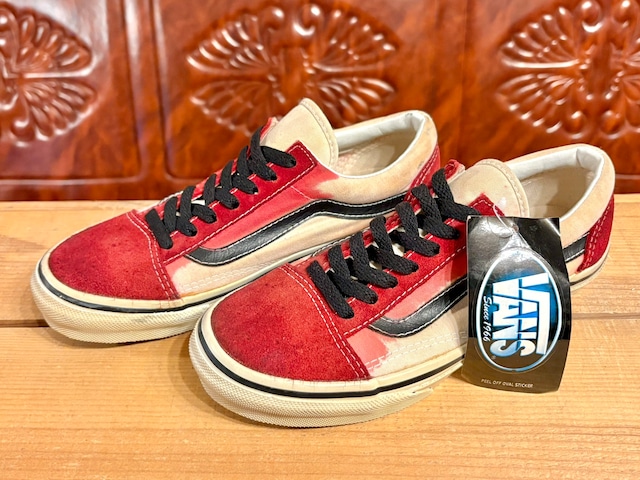 Vans（バンズ）old skool（オールドスクール） V36-47 6 24cm 白/赤/黒 ②