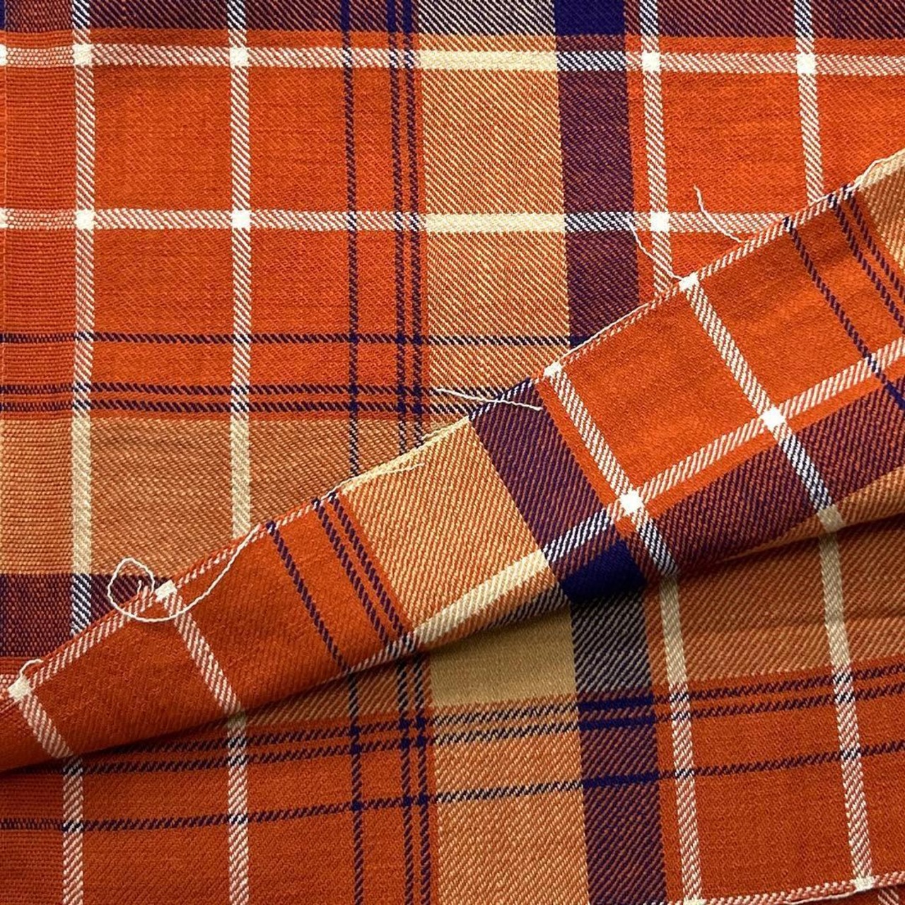 NY477◆3.5m◆綿 100%ネル地チェック生地◆