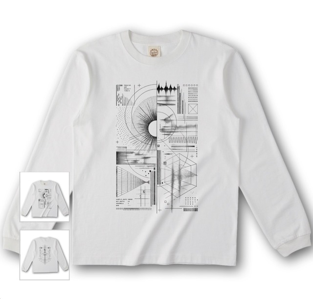 “Electronica” Original Long Sleeve T-shirt (White)