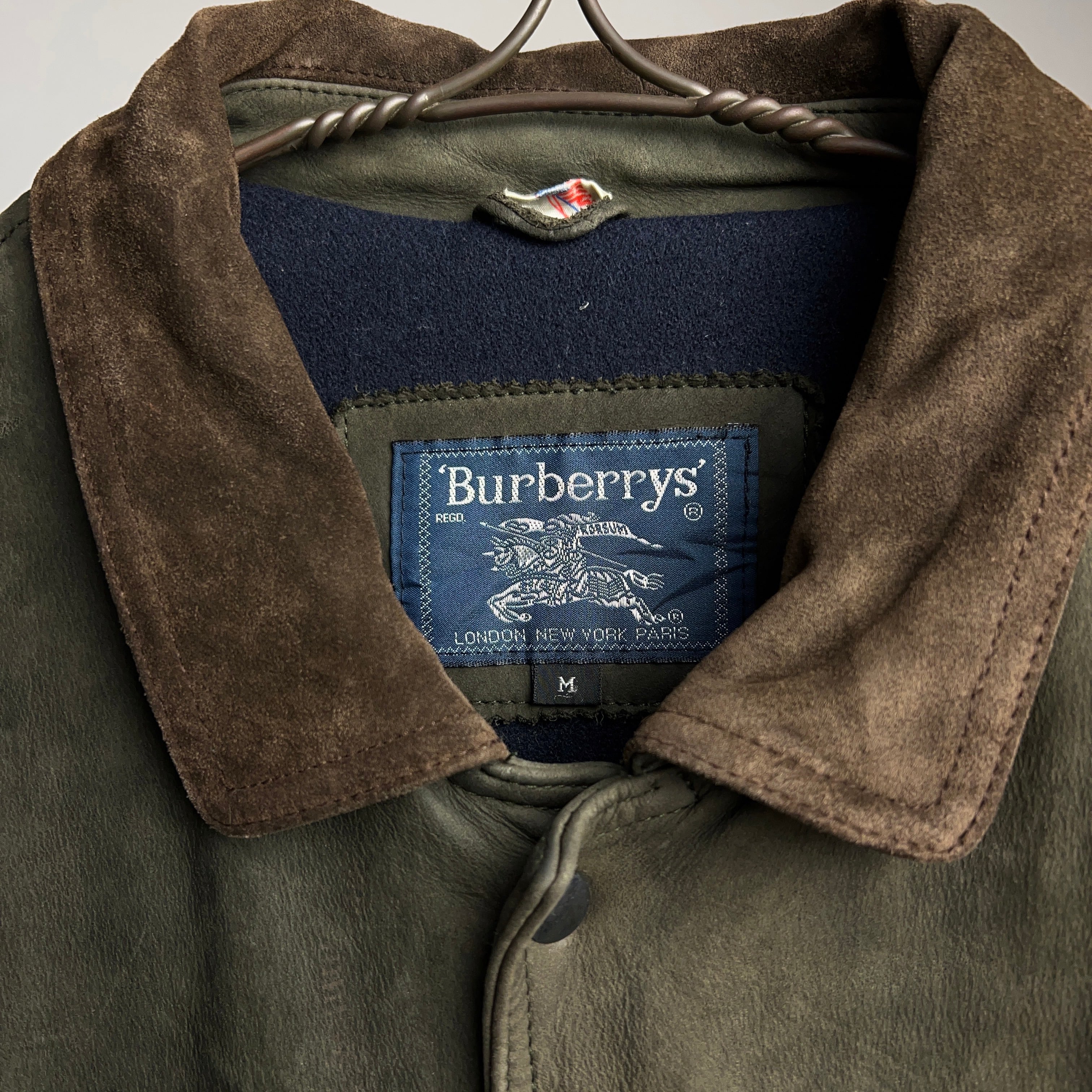 80's~90's “Burberrys” Suede×Nubuck Leather Jacket USA製 80年代 90