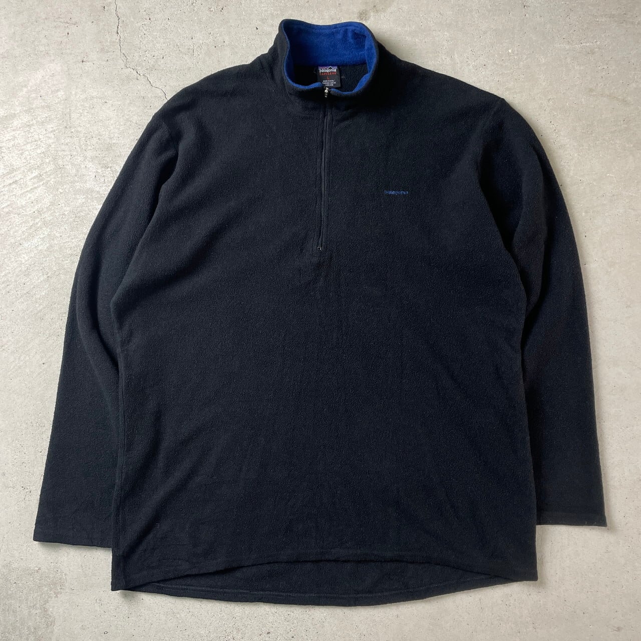 90年代 USA製 patagonia パタゴニア capilene キャプリーン フリースプルオーバー ハーフジップ メンズL 古着 90s  ヴィンテージ VINTAGE アウトドア 黒【フリースジャケット】/ブラック | cave 古着屋【公式】古着通販サイト