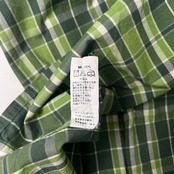 L.L.Bean エルエルビーン チェック柄 半袖シャツ L/グリーン/コットン