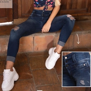 Super stretch skinny denim pants W-79