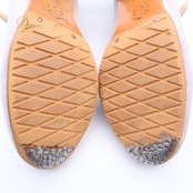 フラメンコ 衣装 サイズ5 1/2 Menkes 靴 レディース グレー系 パープル系 薄紫 ヒール 釘有り メンケス スペイン製 スウェード ダンス シューズ 練習 舞台 ス おしゃれ かわいい フラメンコダンス