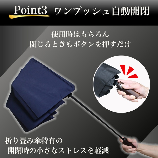 【 MEGA SATTO 】形状記憶 折りたたみ傘 大判 ワンタッチ