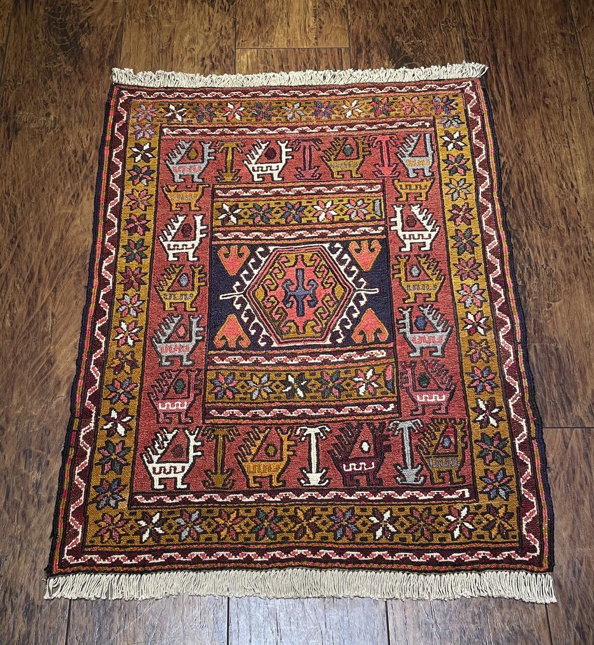 大きい キリム 中古 アゼルバイジャン 遠き 279×148㎝