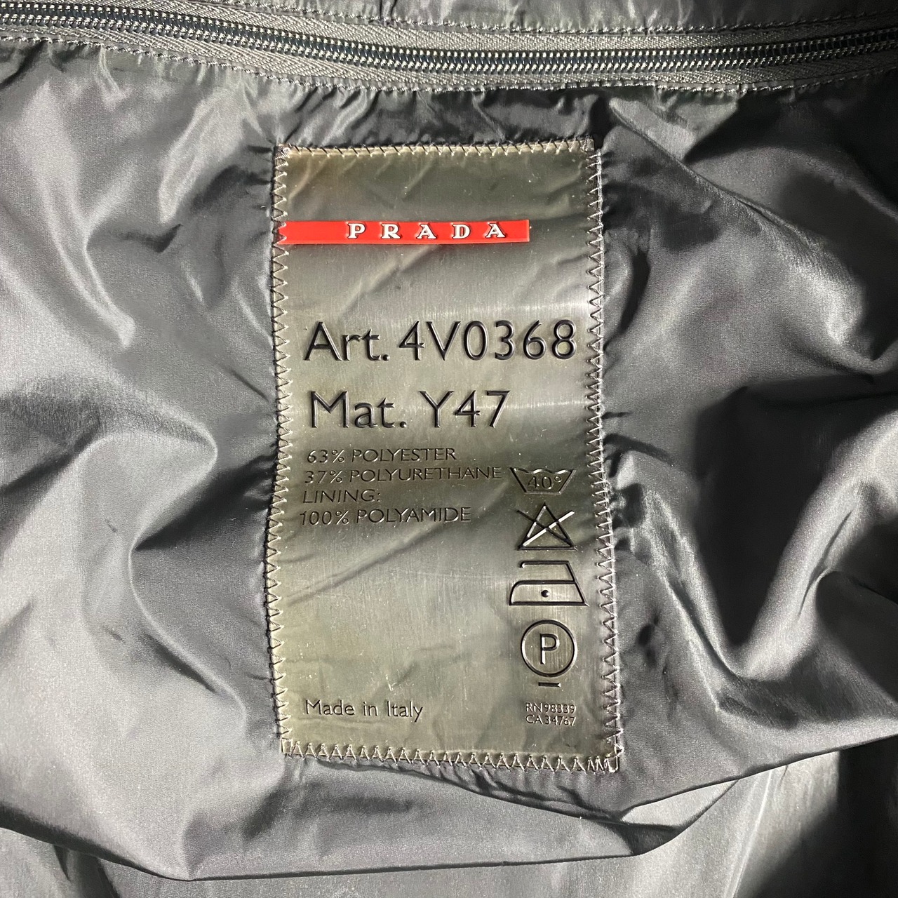 PRADA SPORT black technical fabric big boston bag