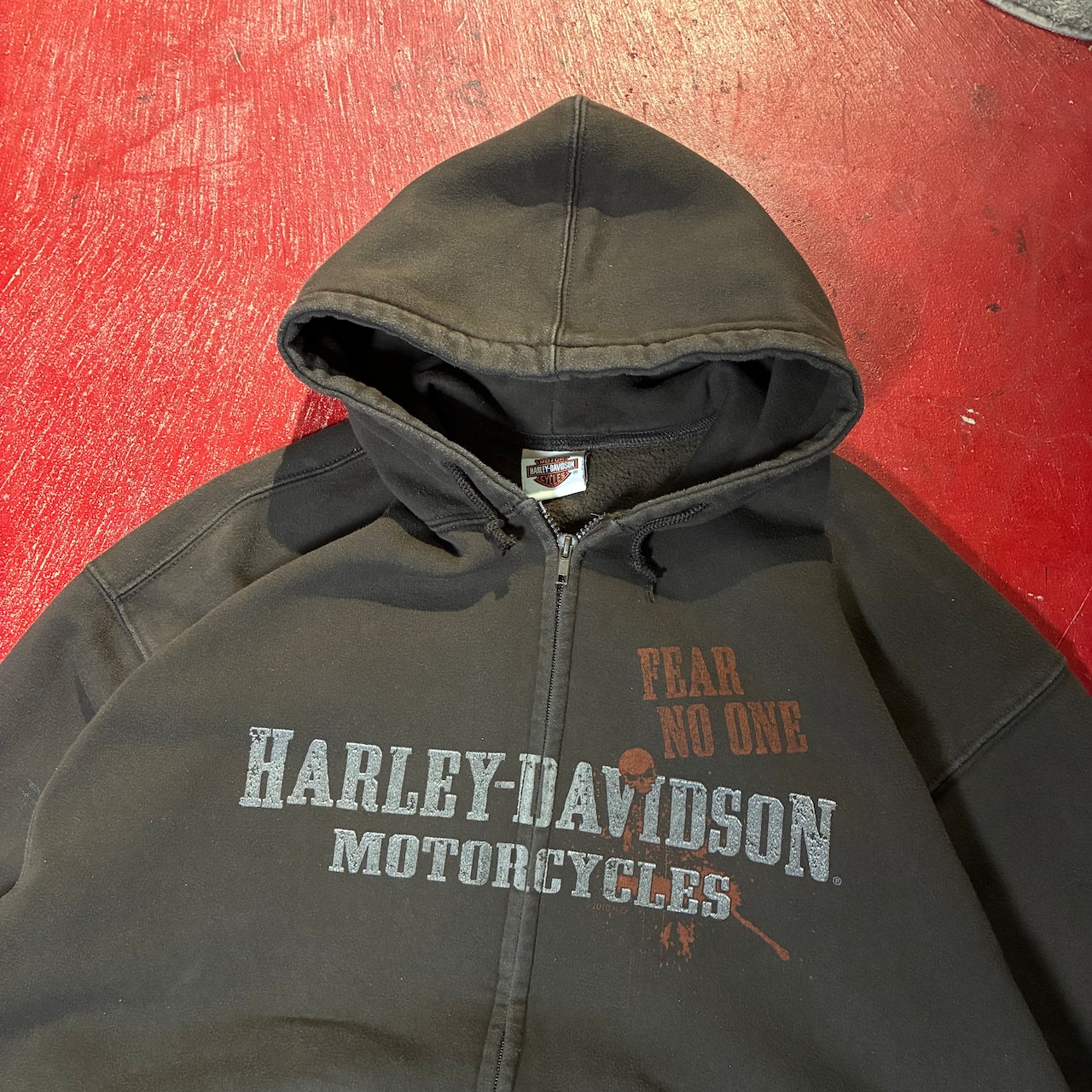 2010s HARLEY-DAVIDSON ジップパーカー　ブラウン　ハーレー