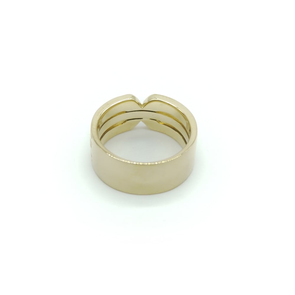 CELINE セリーヌ K18 デザインリング 18金 シークレットルビー 指輪 14号 Y02988