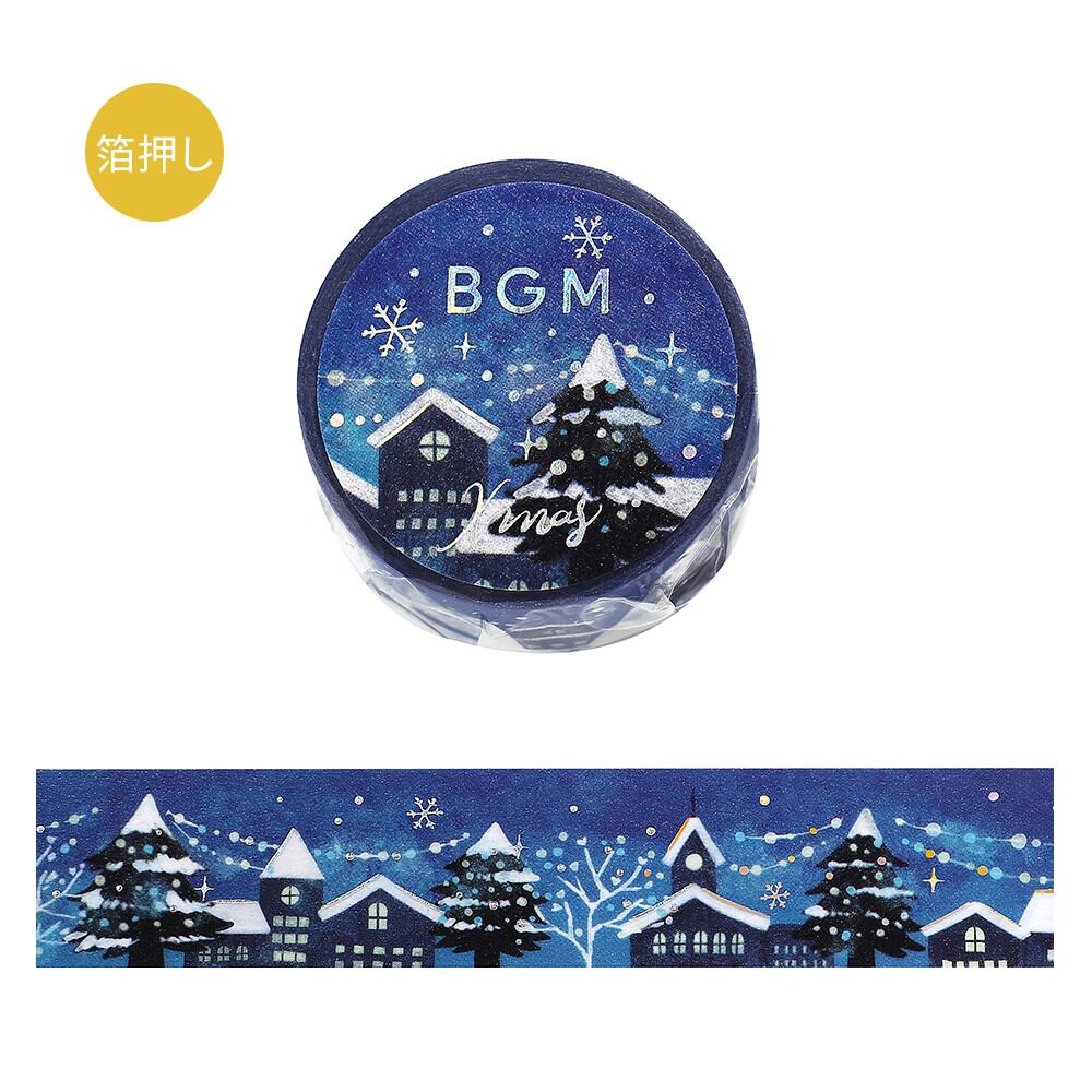 限定】BGM 箔押 クリスマス限定／煌めく夜に 20mmマステ BG22
