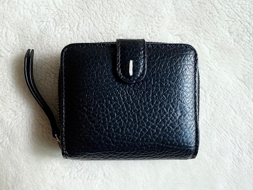 Maison Margiela Round zipper compact leather wallet MADE IN ITALY