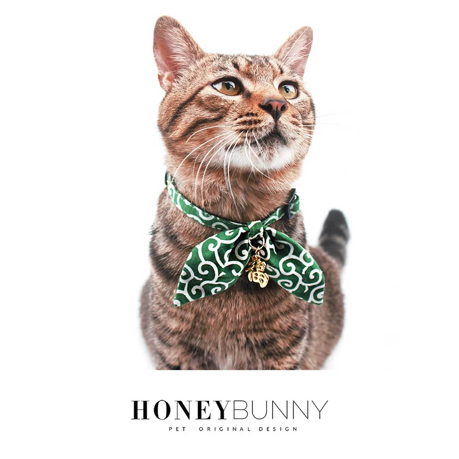 貴方の愛猫が福を呼ぶ招き猫へ大変身！HoneyBunny/猫用・蝶ネクタイ