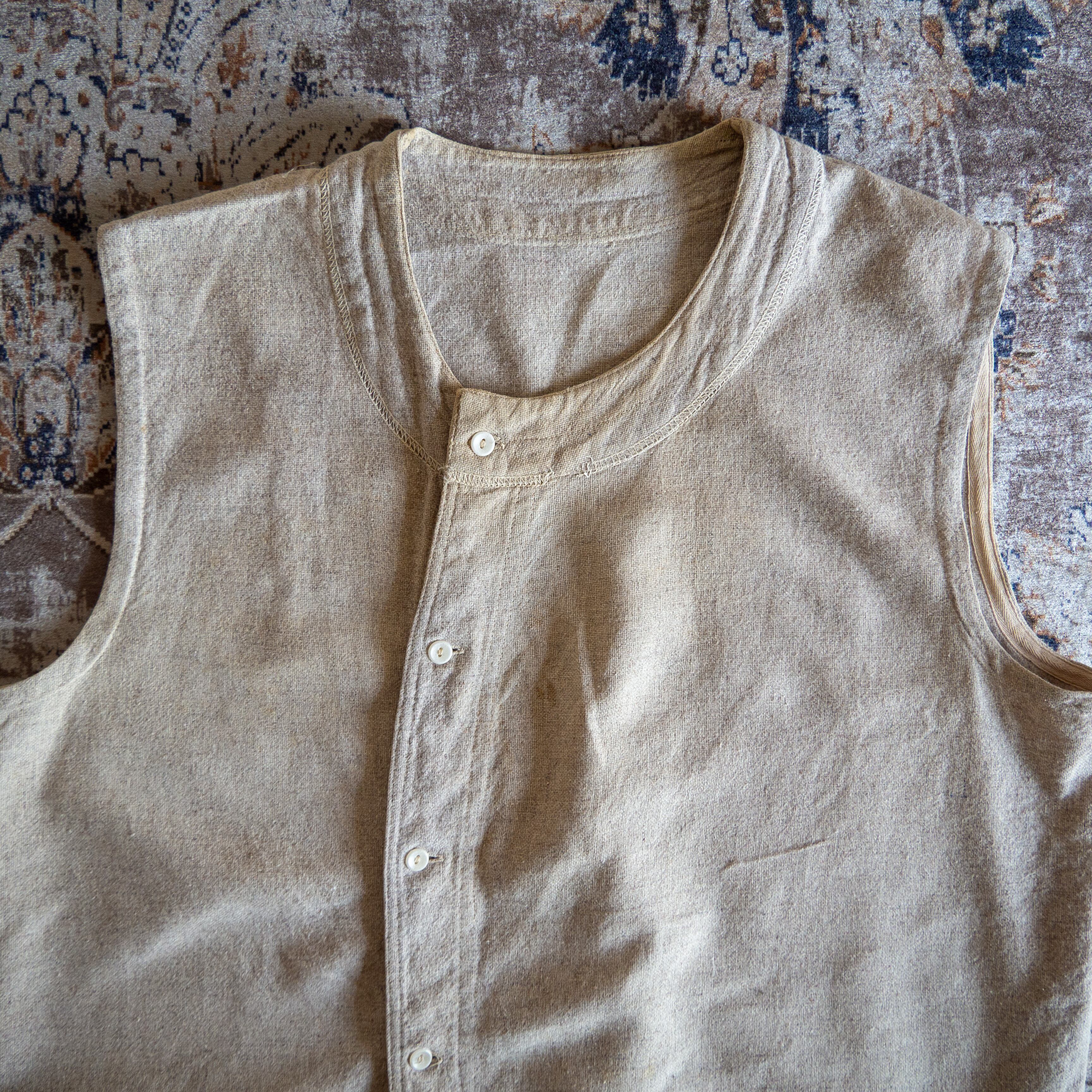 1940s French Light Wool Farmers Vest | 'bout