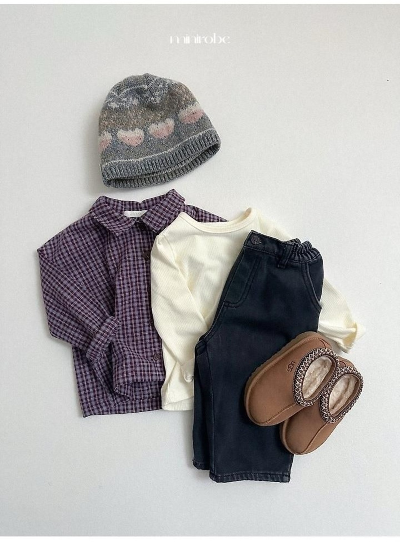 〖取寄〗韓国子供服 / 26winter / minirobe / フラワージャガードビーニー / キッズ *FREE*