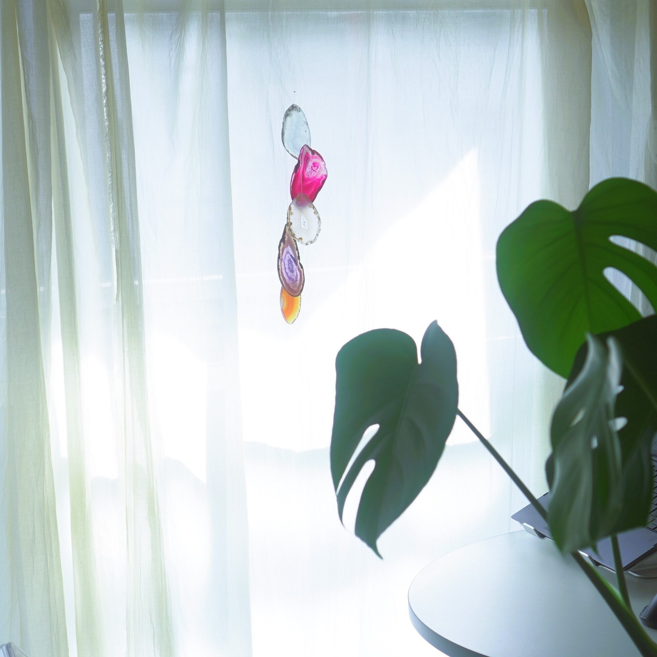 Crystal Bouquet - アゲートヒーリングチャイム / Agate Sun Catcher Wind Chime 113