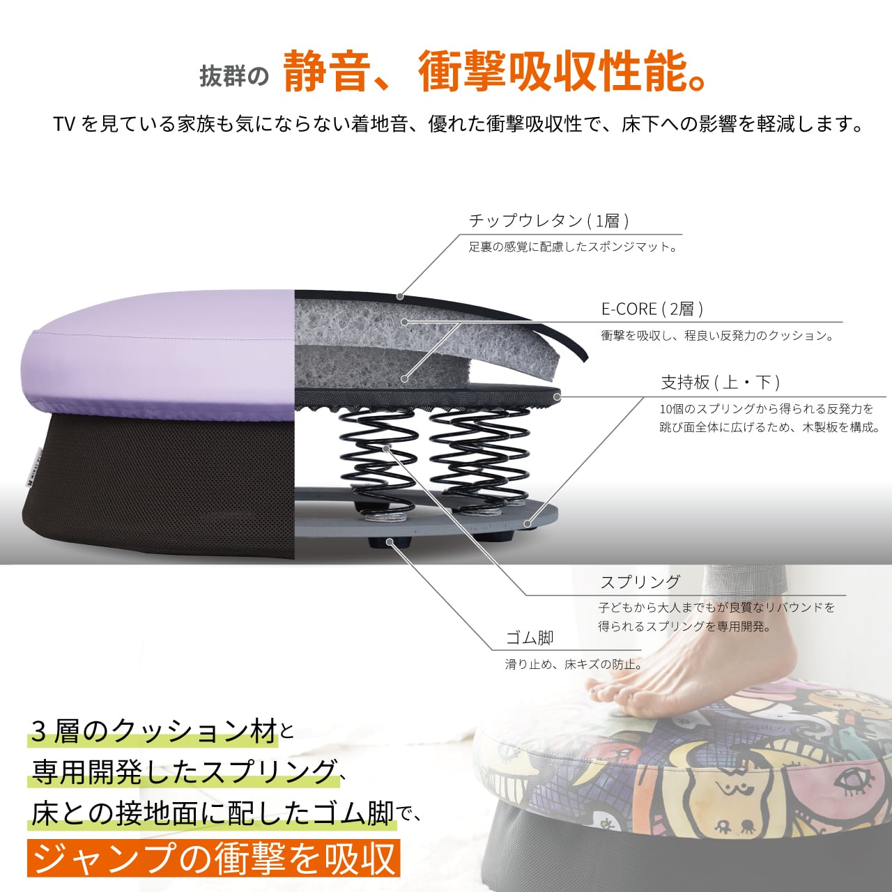 HOME TRAMPOLINE 【 Art type 】 | MIRAI PLUS