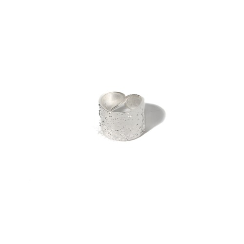 s925 Scale Texture Wide Ring