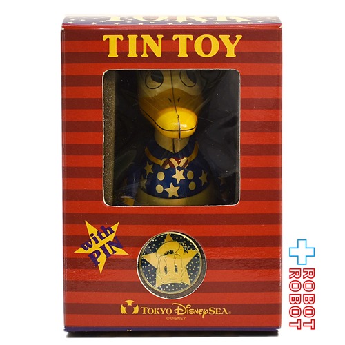 東京ディズニーシー ニューヨーク TIN TOY ドナルドダック ピンバッチ入り 箱入り