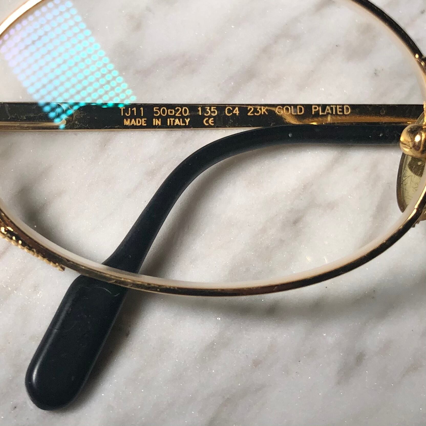 vintage TIFFANY LUNETTES 23k gold plated glasses 