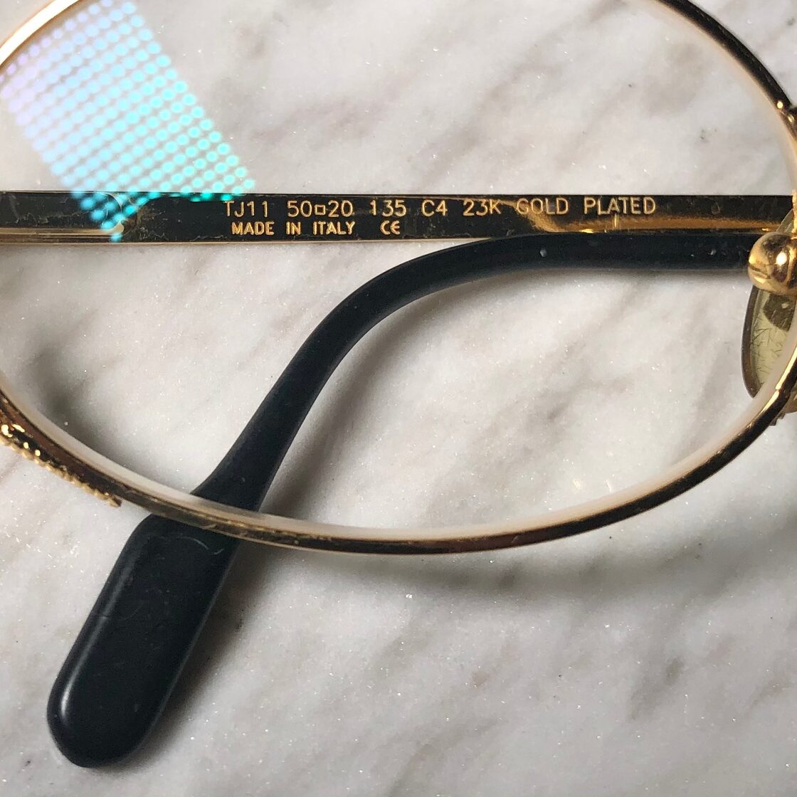 vintage TIFFANY LUNETTES 23k gold plated glasses 