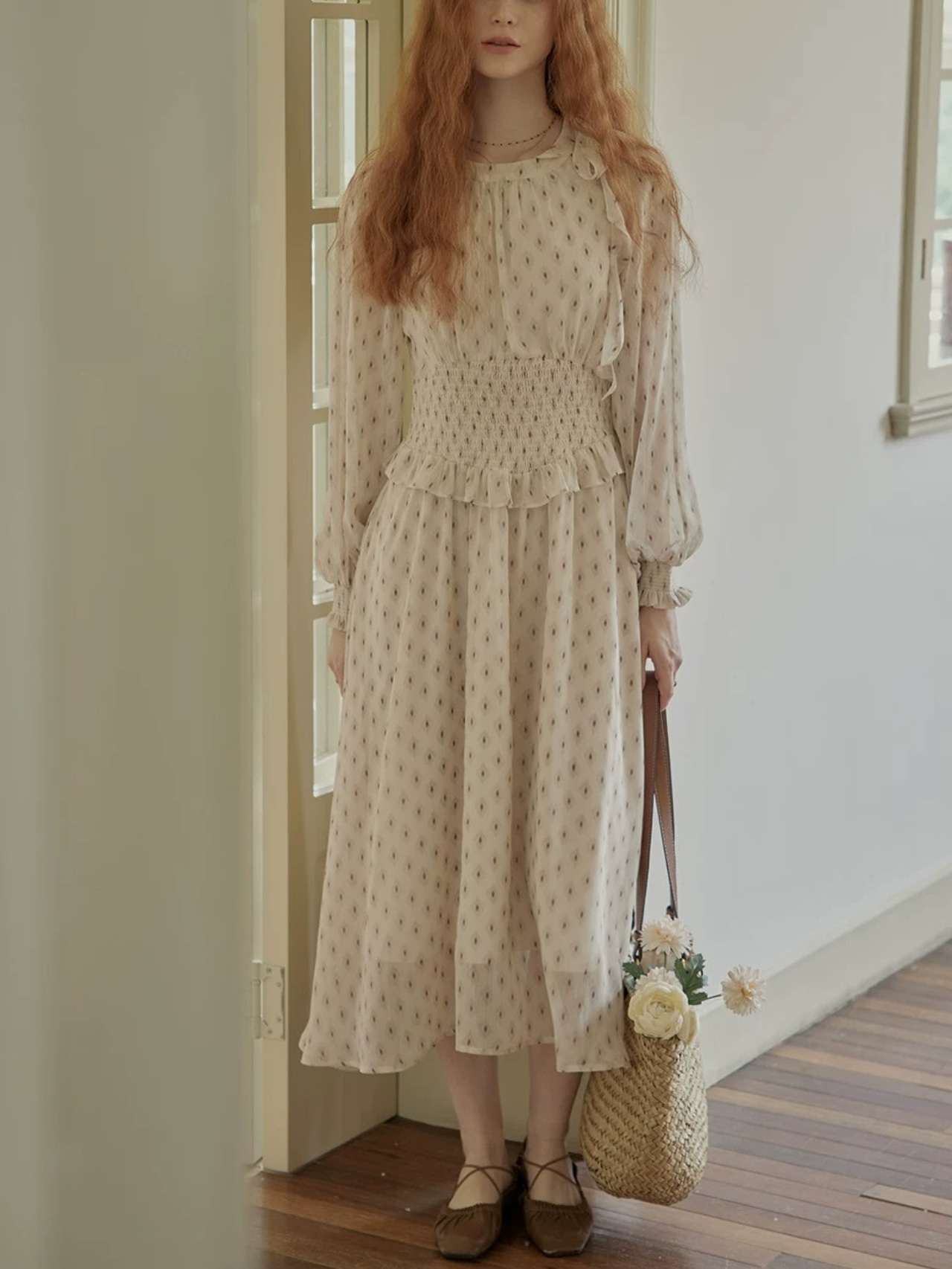Rêverie à Pois Ruffle Dress F0784