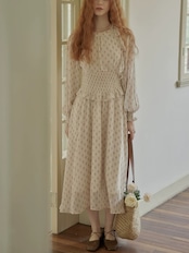 Rêverie à Pois Ruffle Dress F0784