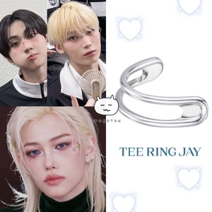 ★Stray Kids フィリックス & ENHYPEN ジョンウォン & ソヌ 着用！！【TEE RING JAY】Double pipe Nose Cuff